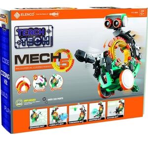 Teach Tech Mech-5 Mechanical Coding Robot, Elenco, Unplugged Robotics Toy Bot